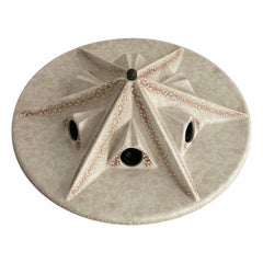 Beige Ceramic Ceiling Lamp by Pan Leuchten, 1970s, Germany