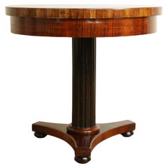 Italian, Lombardia, Empire Period Walnut & Ebonized Center Table, early 19thc