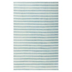 Tappeto Doris Leslie Blau Vintage Indian Dhurrie a righe blu