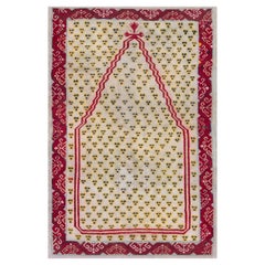 19th Century Turkish Central Anatolian Ghiordes Prayer Rug with Cintamani Patte