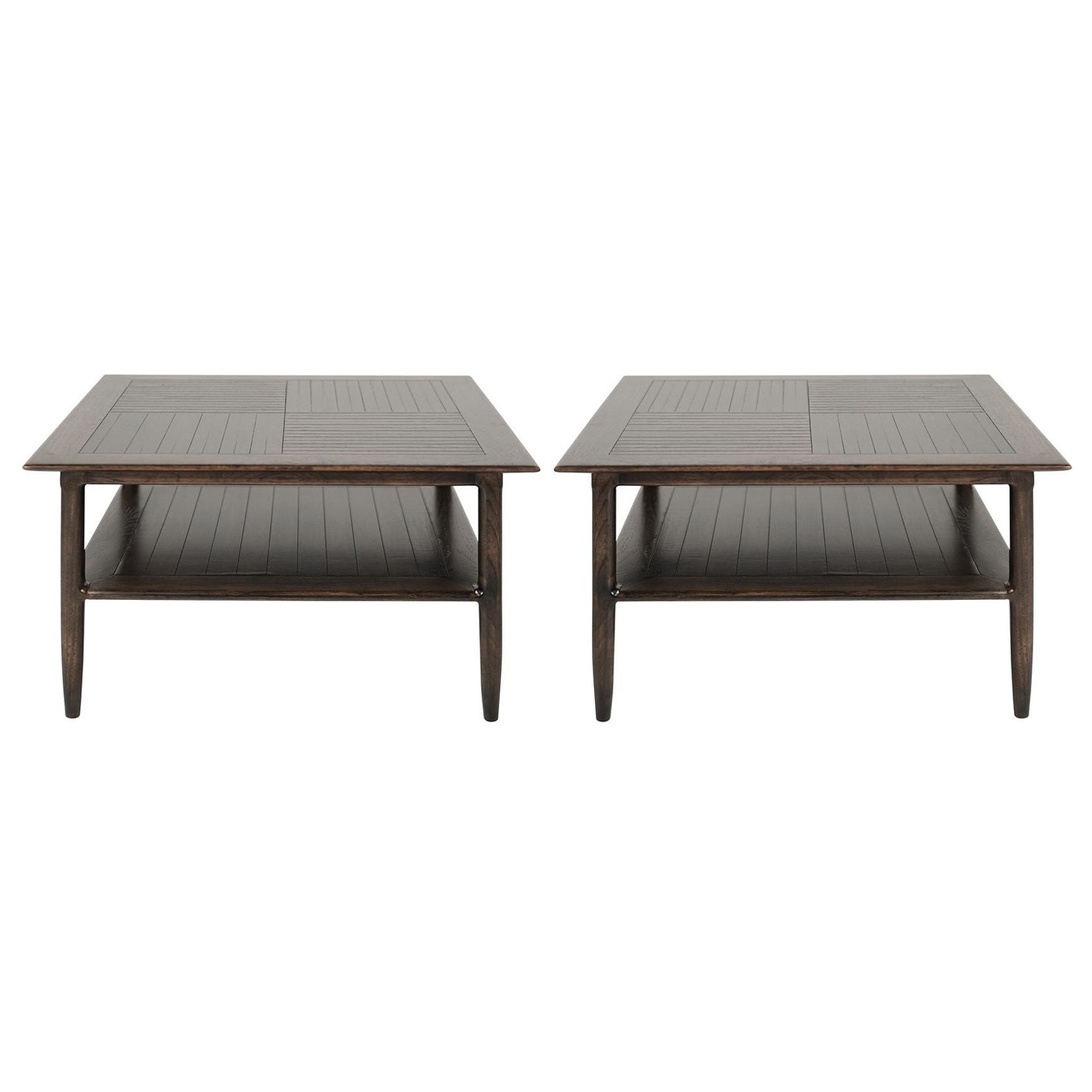Ensemble de tables basses en Oak C. Espresso, C. 1950s
