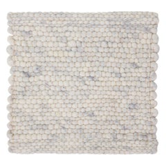 Apadana's Modern Texture Designed Custom Wool Rug In Ivory