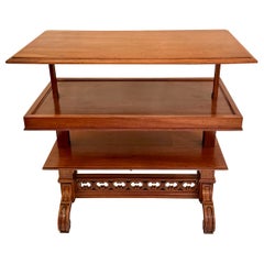 Antique French Walnut Mechanical Table, Circa 1880.