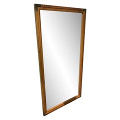 Miroir de campagne en laiton et Wood des années 1960 de Bernhardt