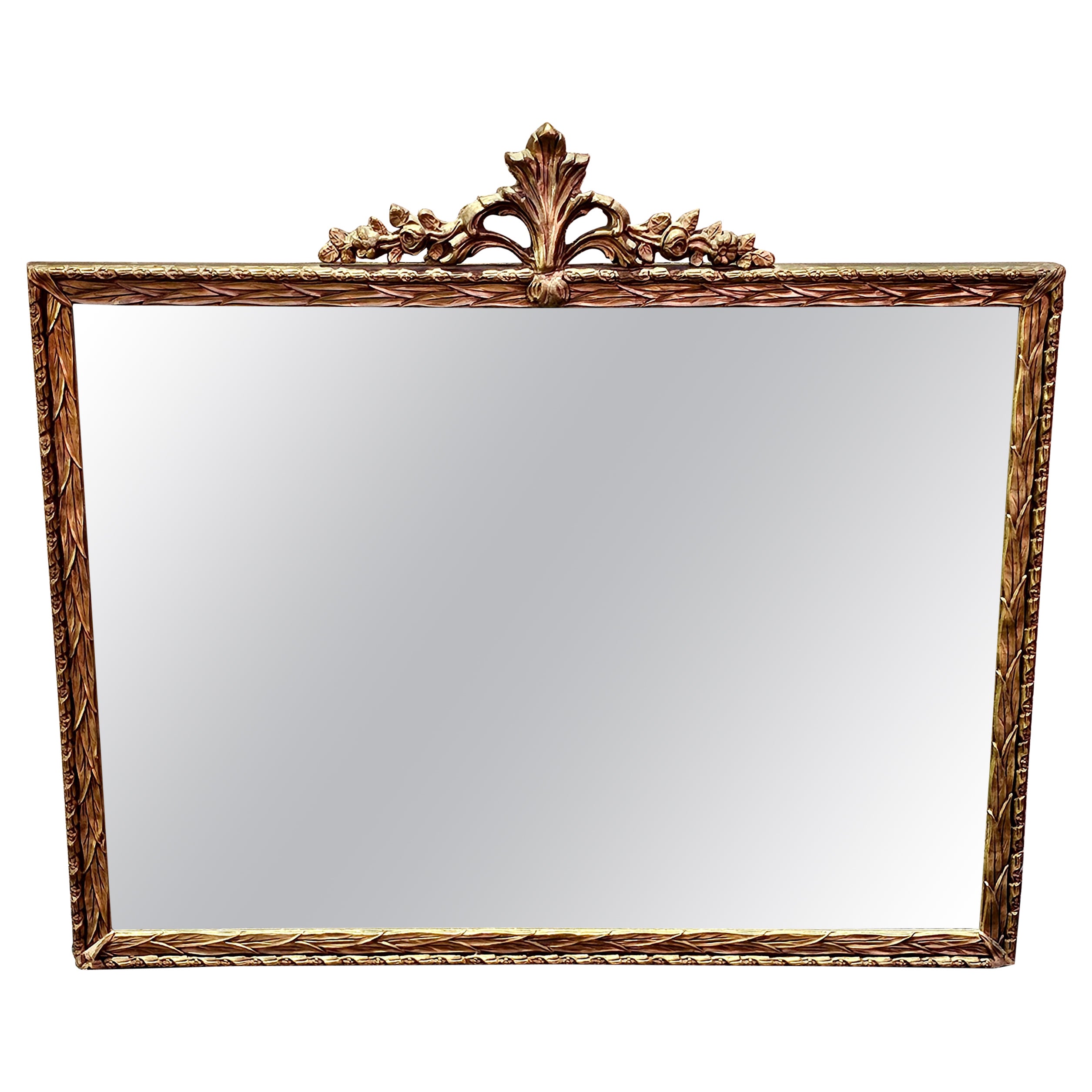Frühes 20. Jahrhundert Italienisch Giltwood Ornate FrameMirror