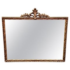 Antique Early 20th Century Italian Giltwood Ornate FrameMirror