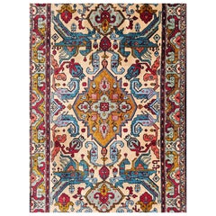 Vintage Extra Large Hand-Knotted Derbent Kazak Runner with Dragon motif