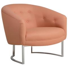 Milo Baughman Chromium Steel Framed Armchair, 1970s