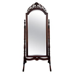Antique 19th Century French Napoleon III Cheval Mirror