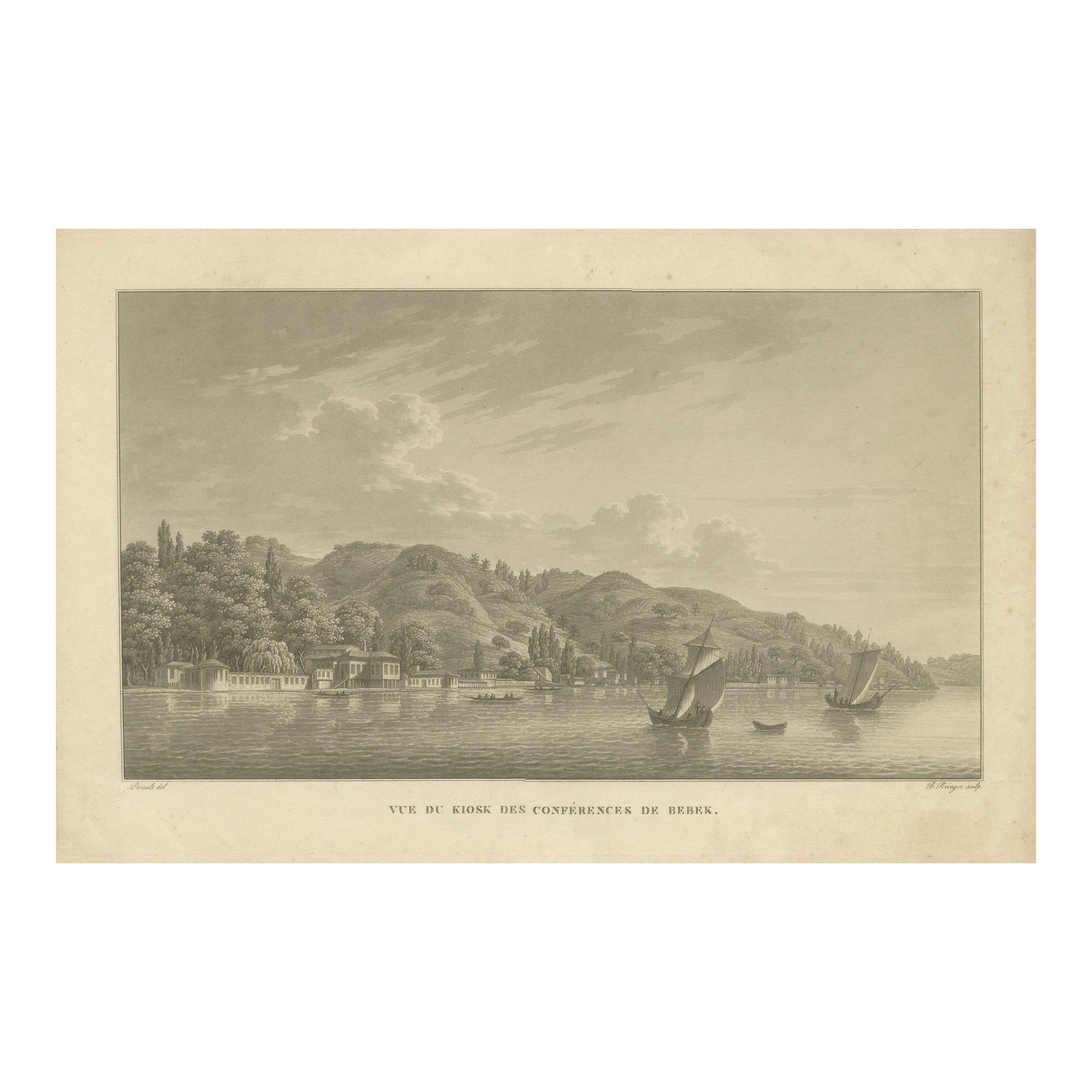 Vue du Kiosk des Conférences de Bebek: Picturesque View of Constantinople, 1817