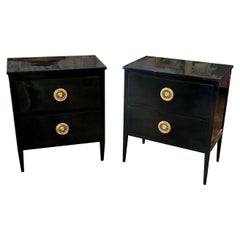 Pareja de mesas auxiliares negro piano