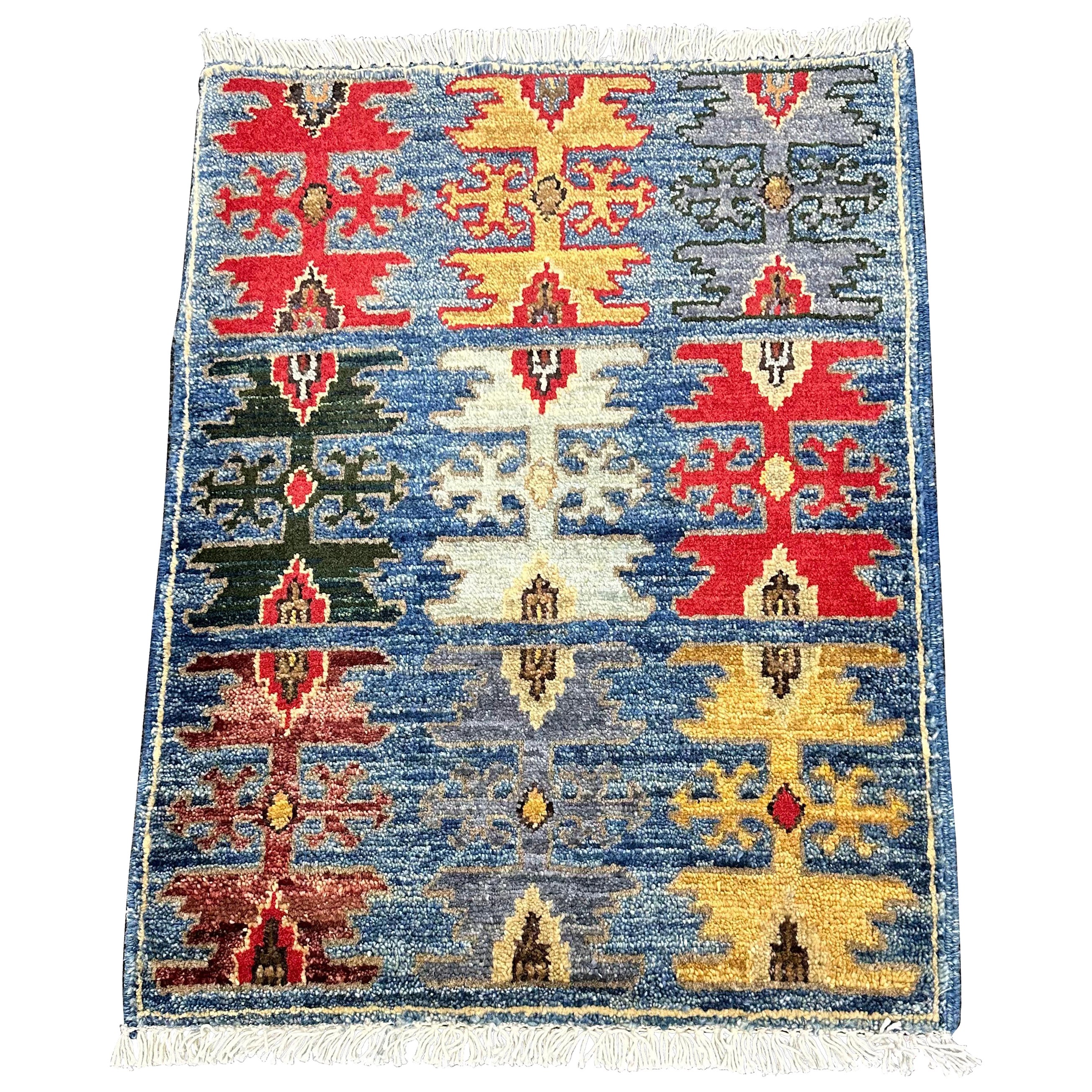 Alfombra Pequeña de Diseño Ushak Paquistaní, Siglo XX