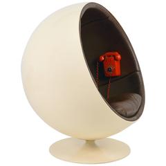 Vintage Extremely Rare Ball Chair by Eero Aarnio Made by Asko with Phone !!