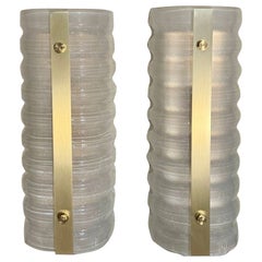 Pair of Modern Barrel Form Sconces
