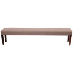 Linen and Antique Wood Bench 5