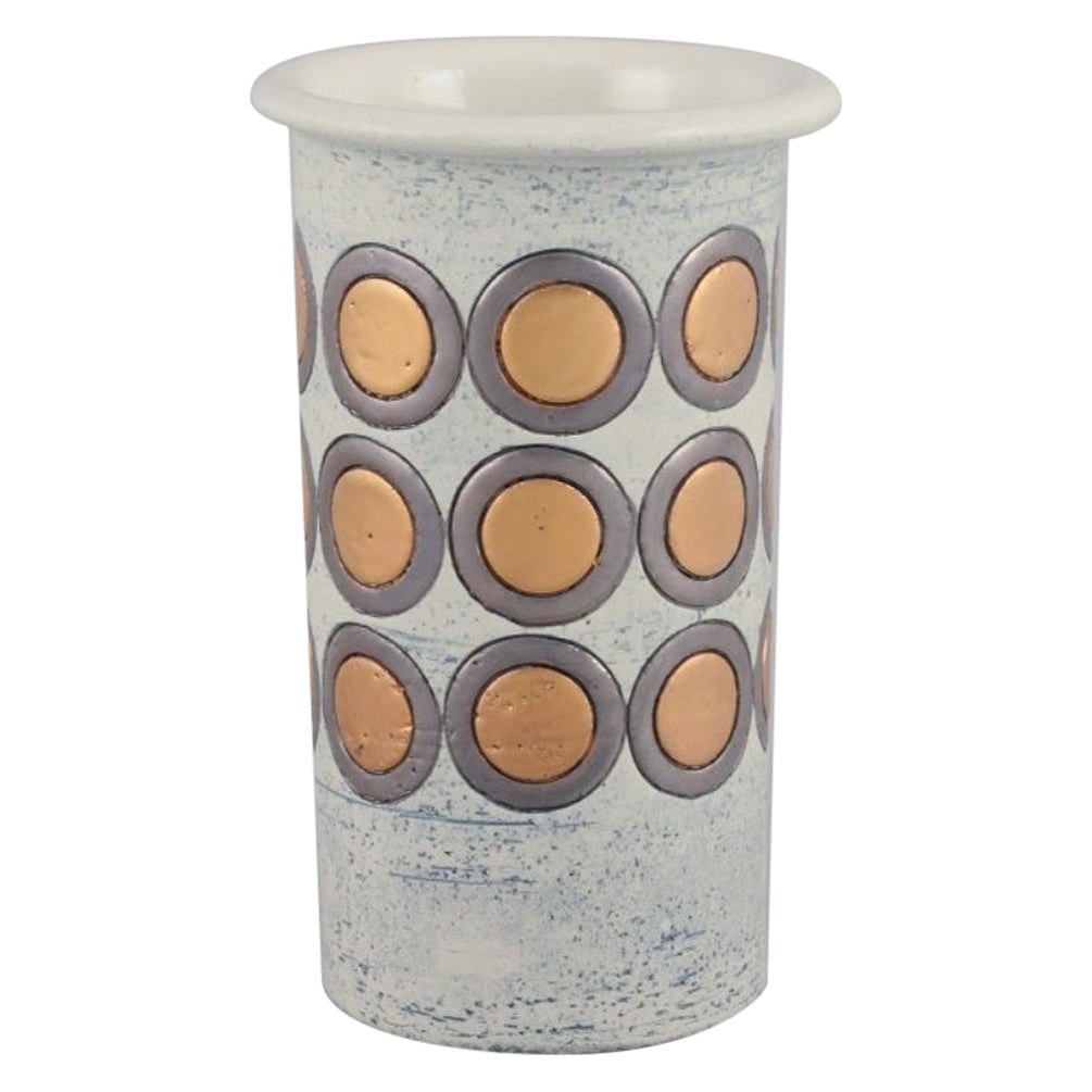 Aldo Londi per Bitossi, Italia. Vaso grande in ceramica "Ikano" con motivo a cerchio