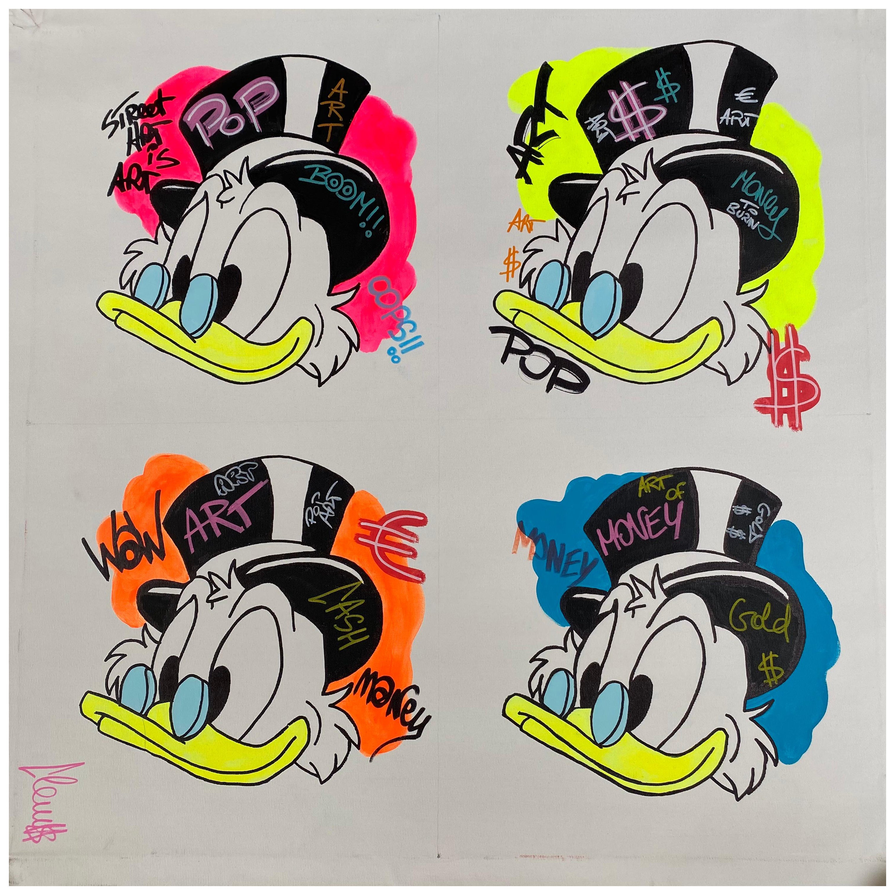 Clem$ Indiana 4 fab Scrooge Acrilico su tela