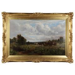 Country Scene with Hay Cart by Charles Thomas Burt 3