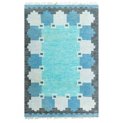 Doris Leslie Blau Vintage Swedish Flat Woven Rug by Ingegerd Silow