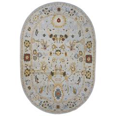 Ziegler Mahal "Sultanabad" Oval 21st Century Oriental Rug