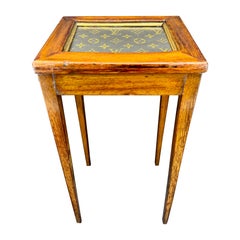 Small Side Smoke Stand Table with Louis Vuitton Monogram Fabric
