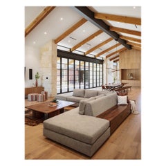 The Stewart Sectional by XAWD in Gray Tweed & Walnut