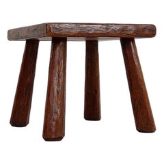 Vintage Brutalist Stool or Side table - 1960s