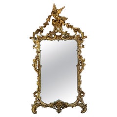 Italienisch geschnitzt Giltwood Chinese Chippendale Stil Spiegel von Carver's Guild