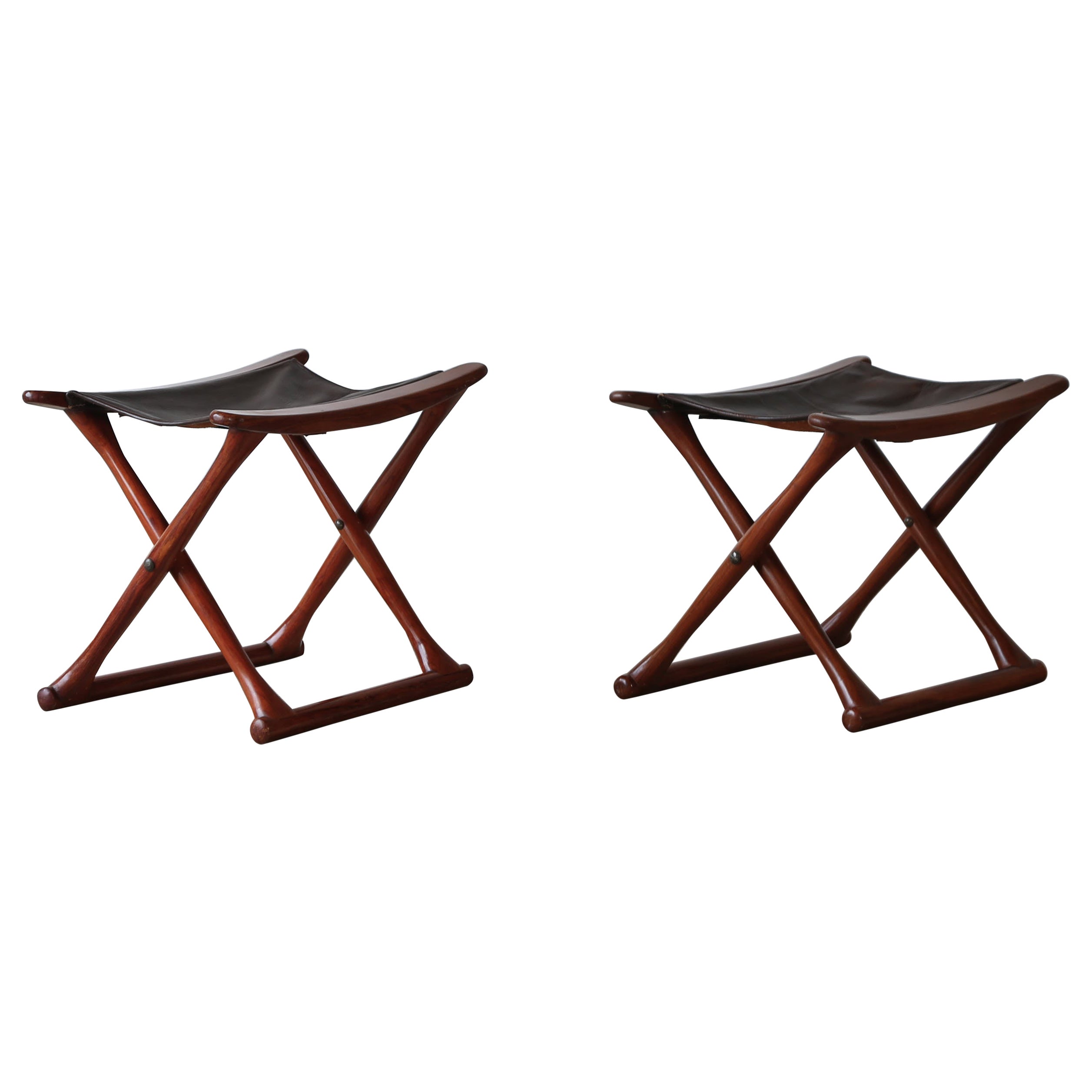 Pair of Stools, Denmark, 1960s/70s