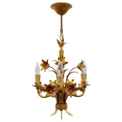 Hollywood Regency Flower Ceiling Lamp by Hans Kögl, Germany, 1970s