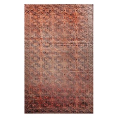 Vintage Turkmen Tekke Gallery Rug in Allover Geometric Pattern