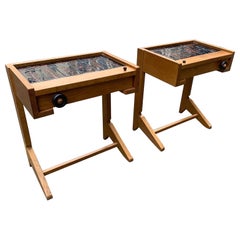 Paire de tables de chevet en Oak par Guillerme et Chambron