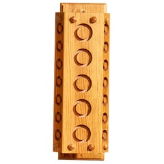 Swedish Designer, Wall Light, Pine, Sweden, 1970s