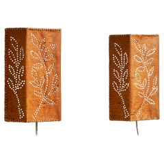 Swedish Designer, Wall Lights, Bark, Cord, Sweden, 1982