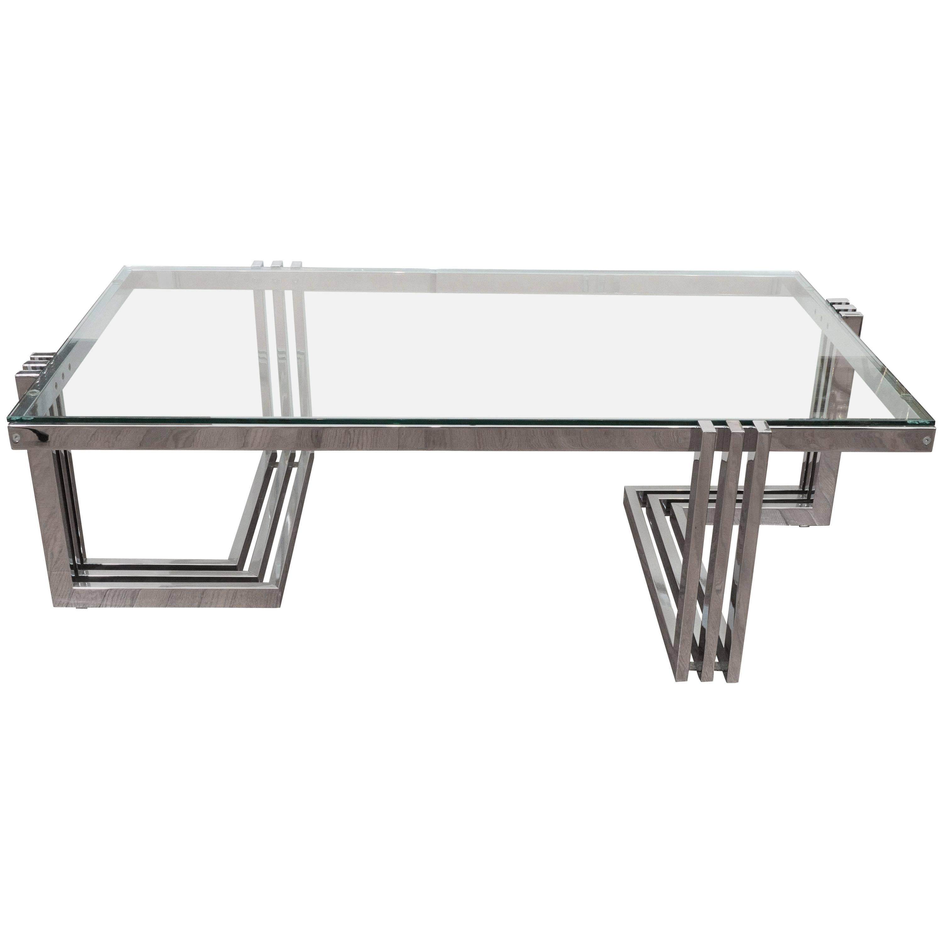 Linear design coffee table