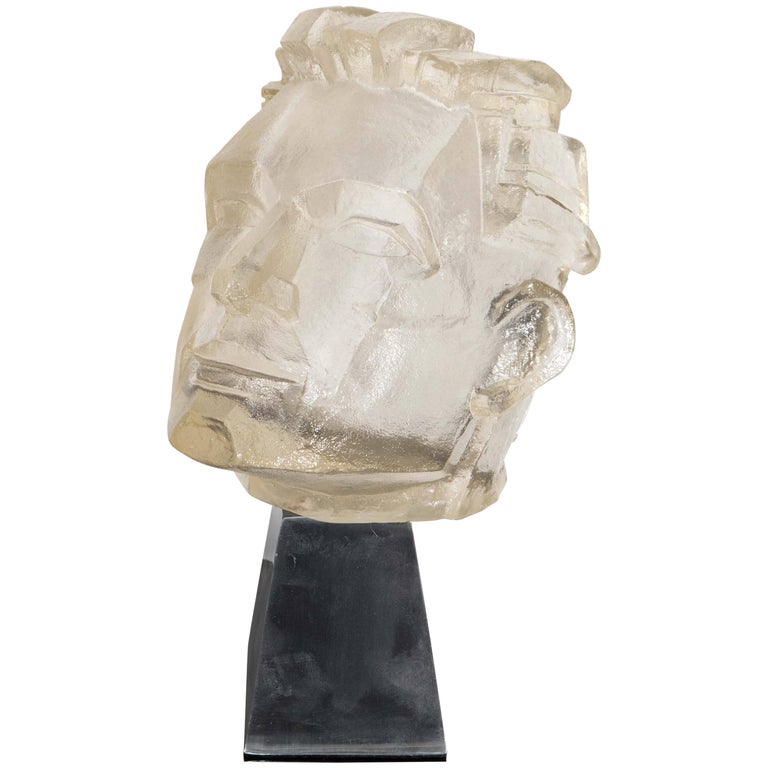 Resin Head Sculpture at 1stDibs