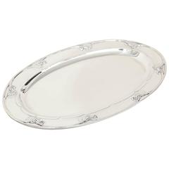 Georg Jensen Danish Sterling Silver Tray in Blossom Pattern #230 D