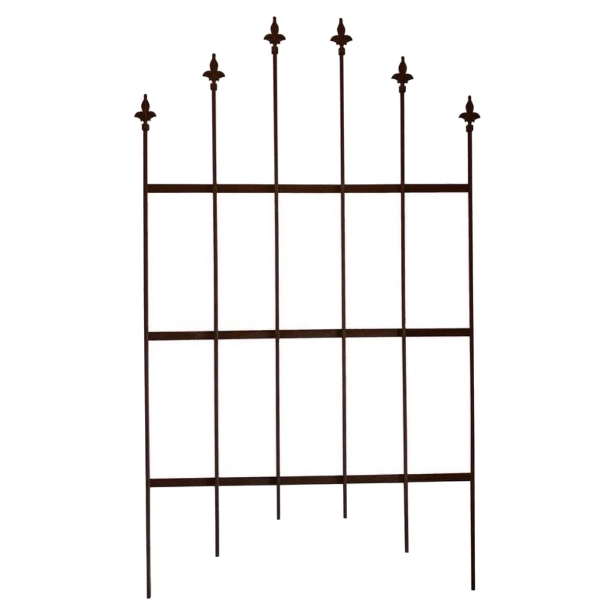 Grands panneaux de clôture/porte en fer forgé français Fleur Di Lys - 35 disponibles