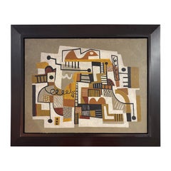 Noted Palm Springs Artist Gary Janis Framed Abstract 2013
