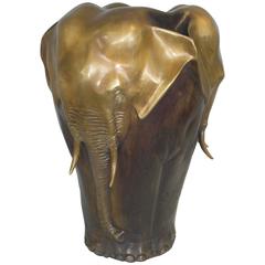 Bronze Elephant Vase by P. J. Mene