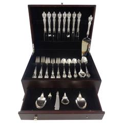 Delacourt by Lunt Sterling Silver Flatware Set for Eight Service 46 Pieces