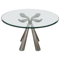 Elegant Center or Dining Table by Vittorio Introini for Saporiti, Italy, 1970