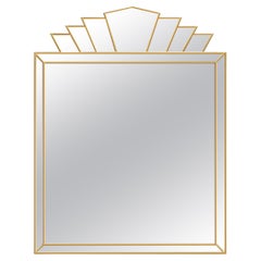 Specchio Reign Art Deco fatto a mano - Ottone
