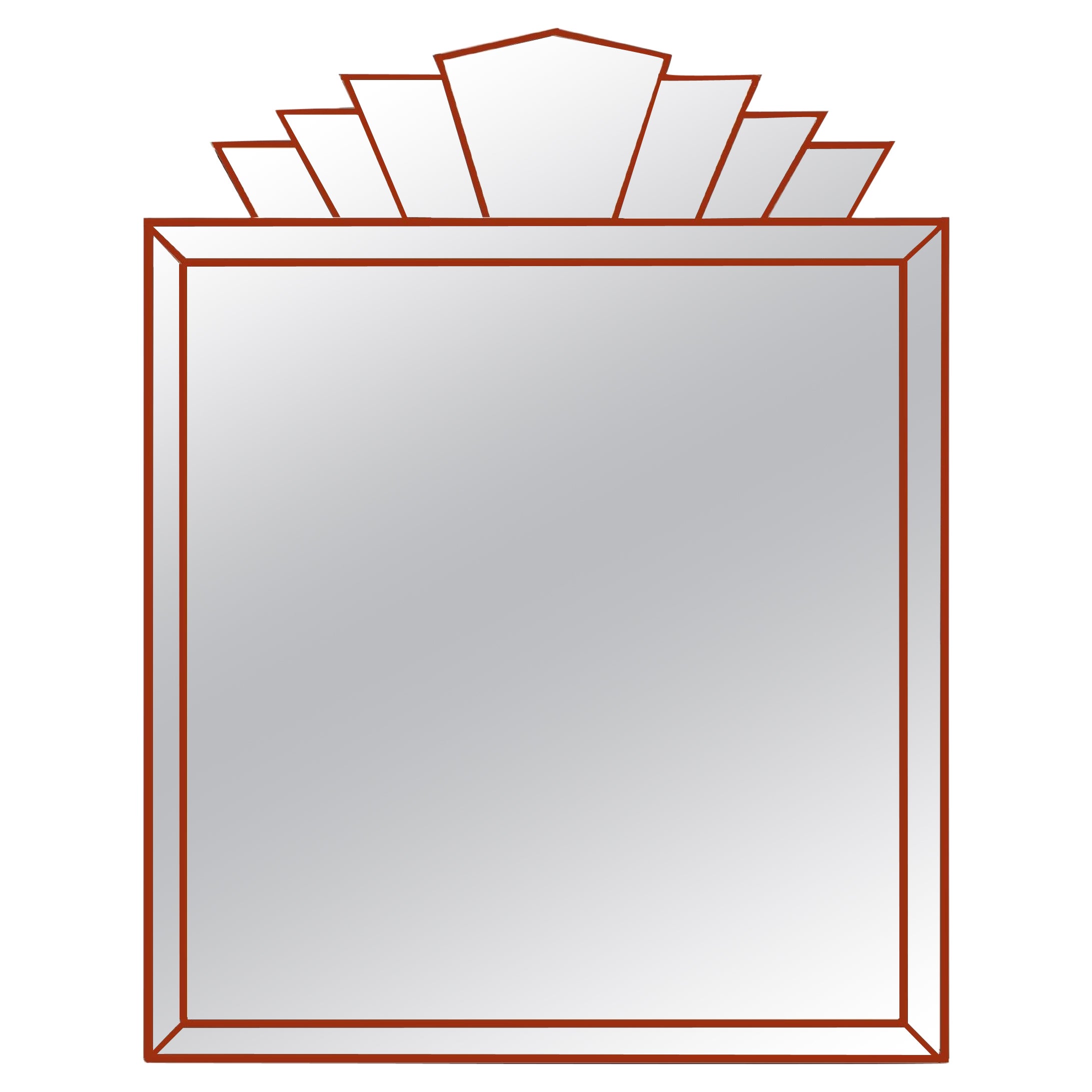 Reign Art Deco Mirror Handmade - Copper