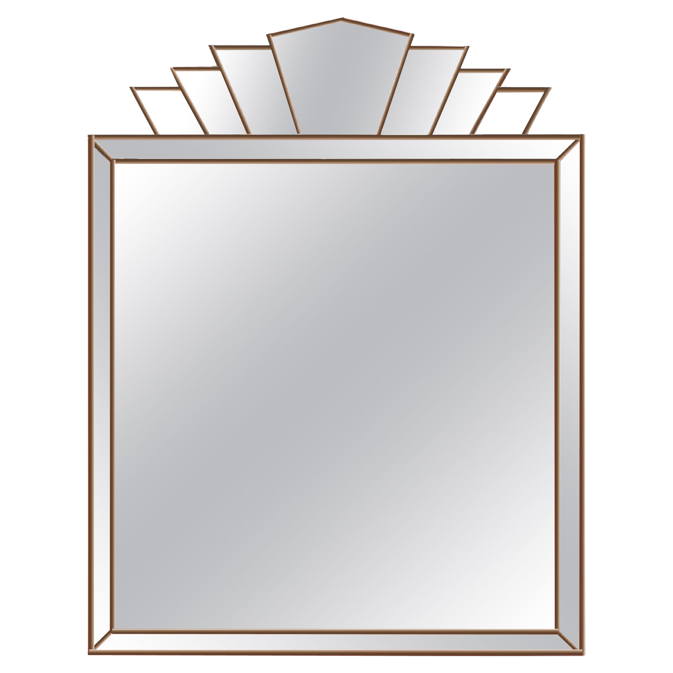 Reign Art Deco Mirror Hecho a Mano - Oro