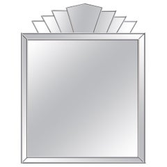 Reign Art Deco Mirror Handmade - Silver