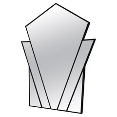 Espejo de Pared Art Deco Malayo Hecho a Mano - Negro