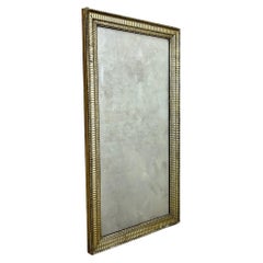 19th Century, Large Gilt Ribbed Mercury Mirror