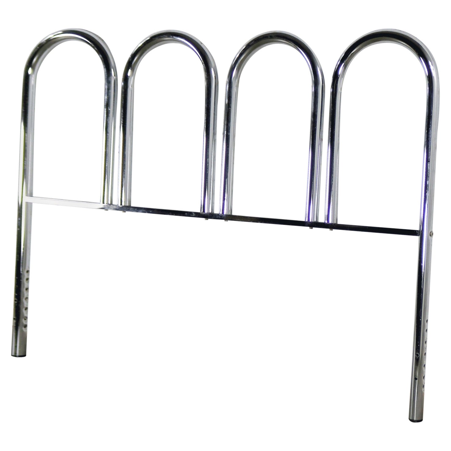 1960-1970’s Mid-Century Modern Chrome Tube Four Arch Full-Size Headboard