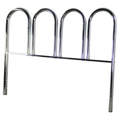 1960-1970’s Mid-Century Modern Chrome Tube Four Arch Full-Size Headboard